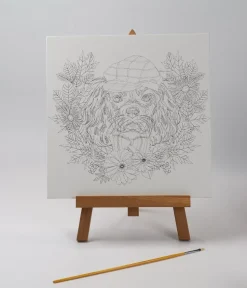 SUPER OFERTA **50%** Lienzo sobre bastidor para colorear Mandala #01 Phoenix 30x30cm