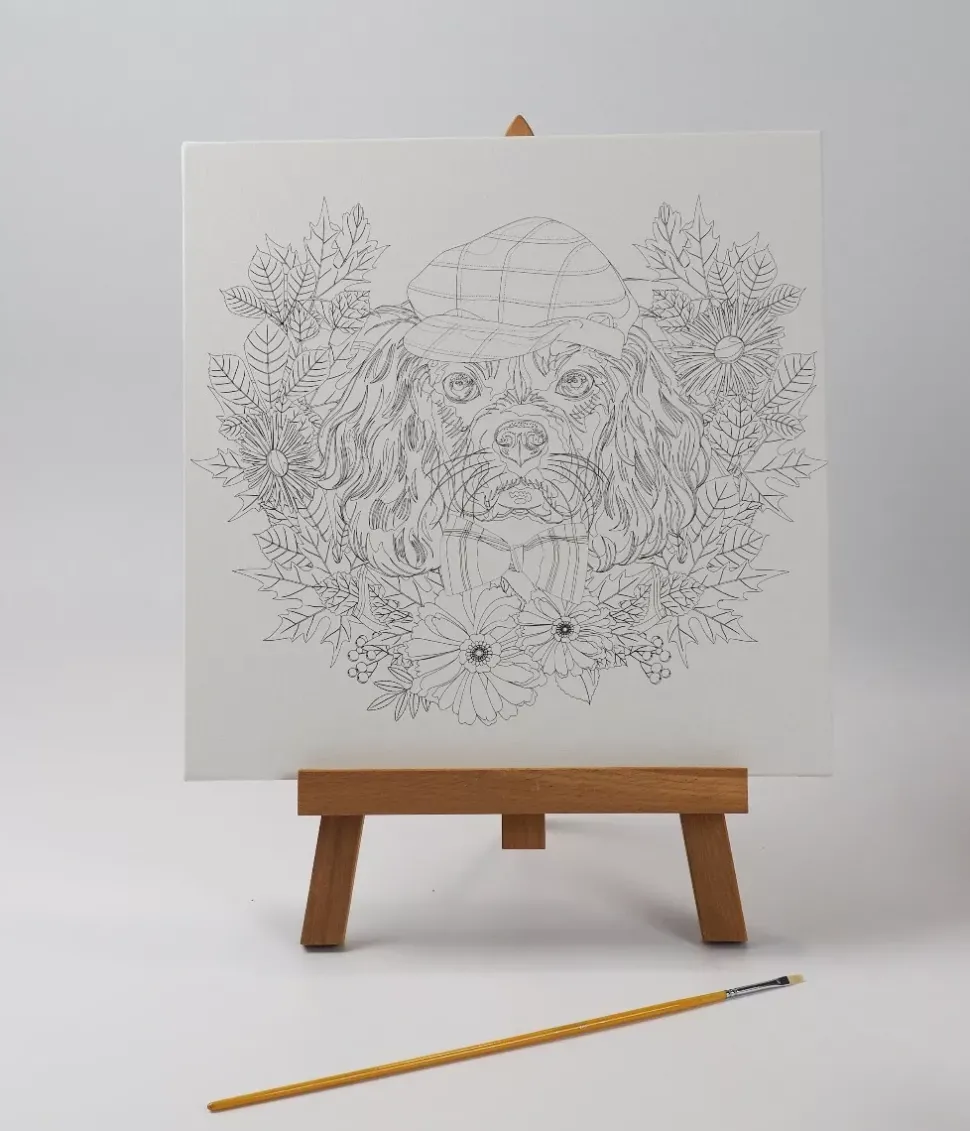 SUPER OFERTA **50%** Lienzo sobre bastidor para colorear Mandala #01 Phoenix 30x30cm