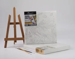 SUPER OFERTA **50%** Lienzo sobre bastidor 3D para colorear Mandala #02 Phoenix 30x30cm