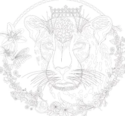 SUPER OFERTA **50%** Lienzo sobre bastidor para colorear Tigre Phoenix 30x30cm