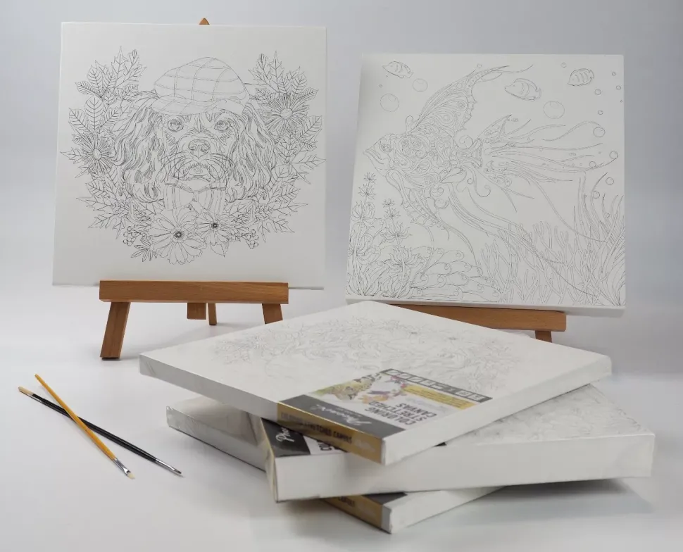 SUPER OFERTA **50%** Lienzo sobre bastidor para colorear Tigre Phoenix 30x30cm