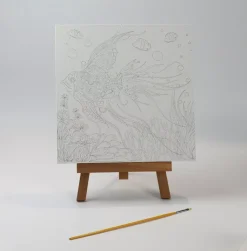 SUPER OFERTA **50%** Lienzo sobre bastidor para colorear Tigre Phoenix 30x30cm