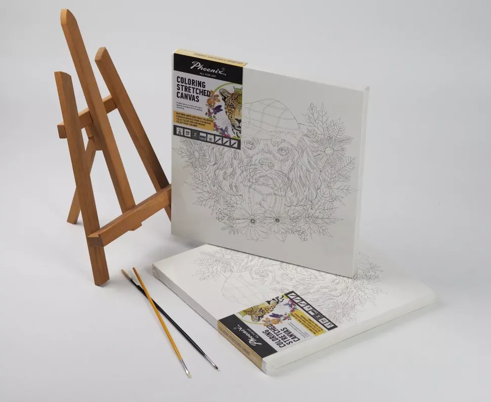 SUPER OFERTA **50%** Lienzo sobre bastidor para colorear Tigre Phoenix 30x30cm