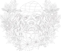 SUPER OFERTA **50%** Lienzo sobre bastidor para colorear Perro Phoenix 30x30cm