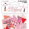 SUPER OFERTA **40%** Mini banderines decorativos Kiss and Make Up Dovecraft