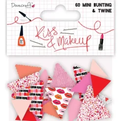 SUPER OFERTA **40%** Mini banderines decorativos Kiss and Make Up Dovecraft