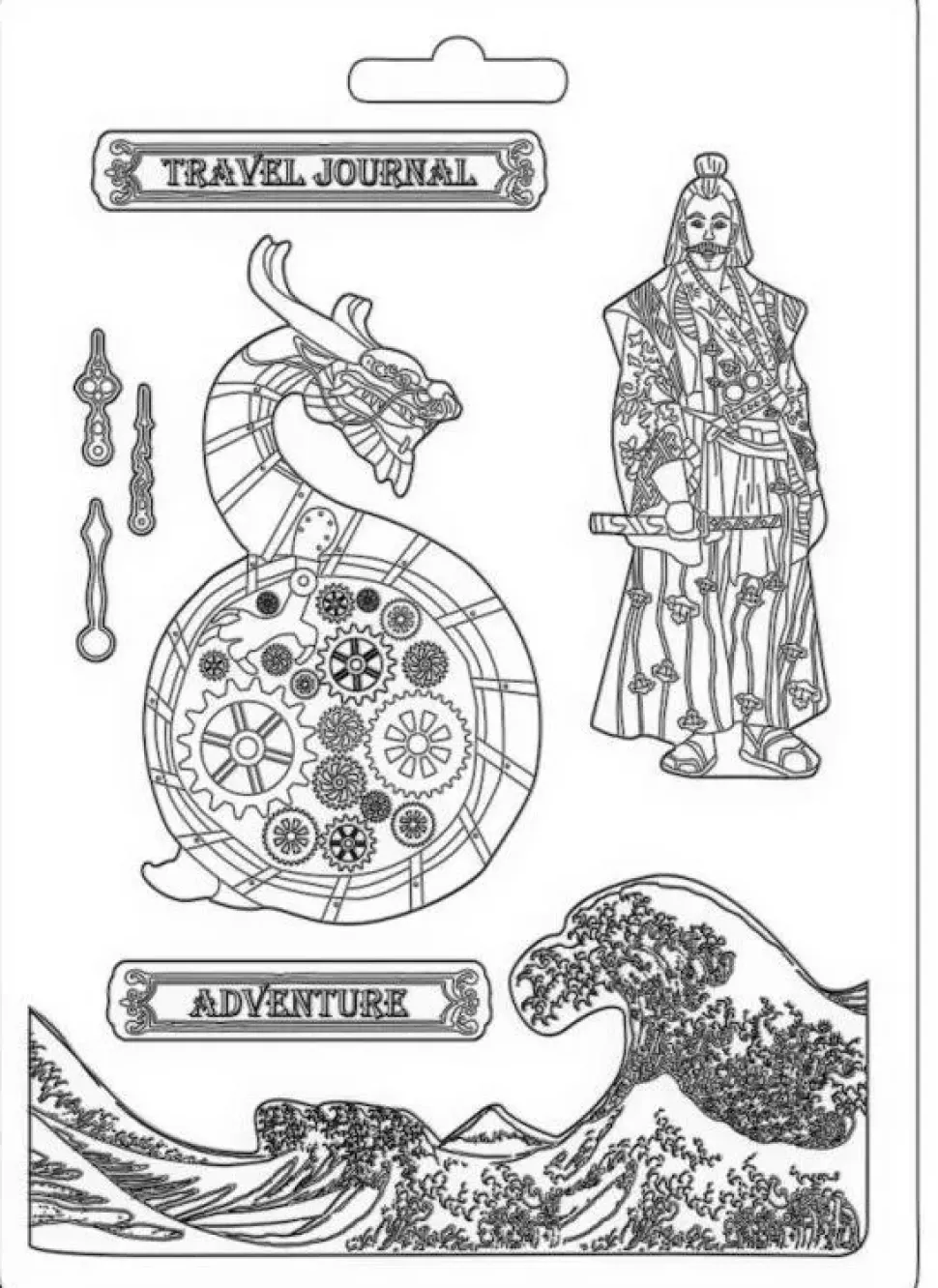 SUPER OFERTA **30%** Molde Flexible Dragón Sir Vagabond in Japan Stamperia 29x21cm