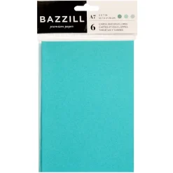 SUPER OFERTA **30%** Pack 6 Tarjetas y Sobres Blues Bazzill
