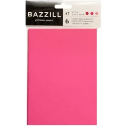 SUPER OFERTA **30%** Pack 6 Tarjetas y Sobres Pinks Bazzill