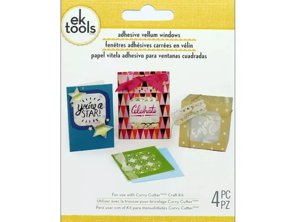 SUPER OFERTA **40%** Papel vellum adhesivo para Curvy Cutter EK Tools