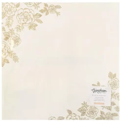 SUPER OFERTA **40%** Papel Vellum con Foil Gingham Garden Crate Paper 30x30cm