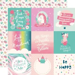 SUPER OFERTA **40%** Papel 4x4 Journaling Cards Imagine That Girl Echo Park 30x30cm