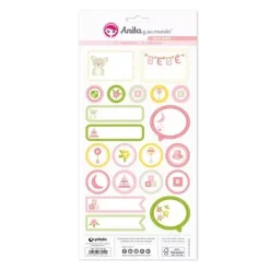 SUPER OFERTA **50%** Pegatinas Rosa Bebé Anita y su mundo
