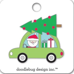 SUPER OFERTA **30%** Pin de coche con árbol de navidad Doodlebug