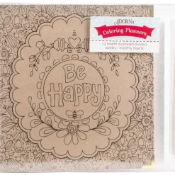 SUPER OFERTA **40%** Planner Kraft Be Happy Adorn-It