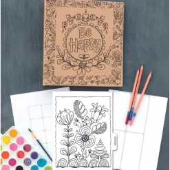 SUPER OFERTA **40%** Planner Kraft Be Happy Adorn-It