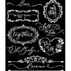 SUPER OFERTA **40%** Plantilla de Stencil Etiquetas Romance Forever Stamperia 20x25cm
