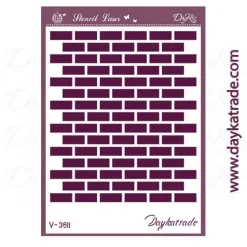 SUPER OFERTA **40%** Plantilla de Stencil A5 V-368 Fondo Ladrillos 15x21cm Dayka