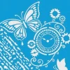 SUPER OFERTA **40%** Plantilla de Stencil Mariposa y Reloj Litoarte 20x20cm