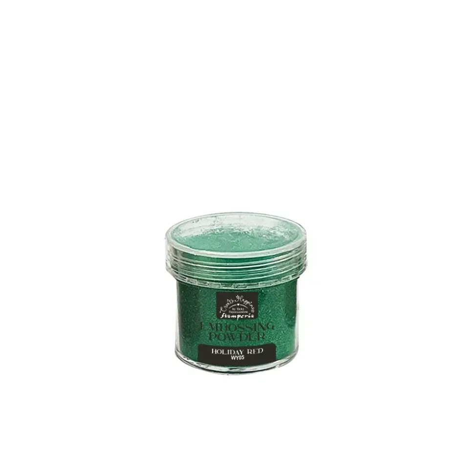 SUPER OFERTA **40%** Polvos de embossing Holiday Green Create Happiness Stamperia
