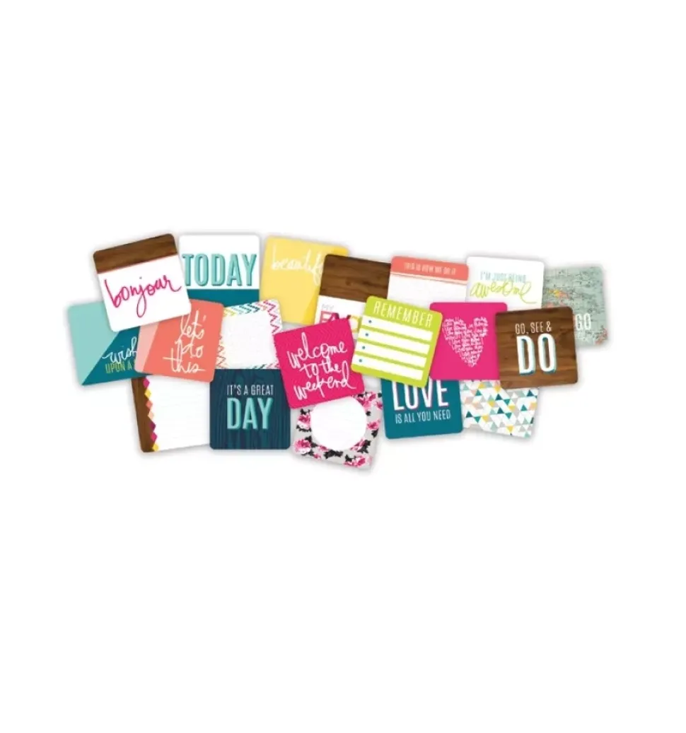 SUPER OFERTA **40%** Project Life Tarjetas Prismatic 4x4" Heidi Swapp