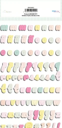 SUPER OFERTA **30%** Puffy Stickers Abecedario Miami Peach The Mint Feather
