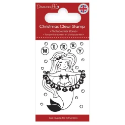 SUPER OFERTA **40%** Sello transparente Merry Christmas Mermaid Dovecraft