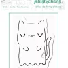 SUPER OFERTA **40%** Sello transparente Gato fantasma MMedel Illustrations
