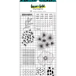 SUPER OFERTA **40%** Sellos Transparentes Brave + Bold Amy Tangerine