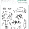 SUPER OFERTA **40%** Sellos transparentes Niño recortable MMedel Illustrations