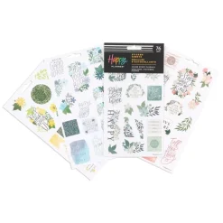 SUPER OFERTA **40%** Set 5 hojas Stickers Color Story Florals Happy Planner