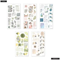 SUPER OFERTA **40%** Set 5 hojas Stickers Color Story Florals Happy Planner