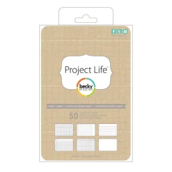 SUPER OFERTA **40%** Set 100 journaling cards Kraft Project Life 10x15cm
