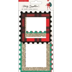 SUPER OFERTA **40%** Set de 4 Marcos Hey Santa Crate Paper