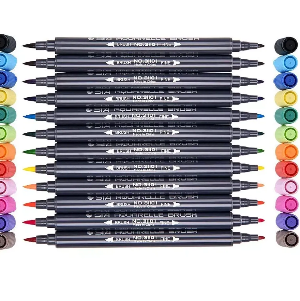 SUPER OFERTA **60%** Set de 12 rotuladores de doble punta Bianyo