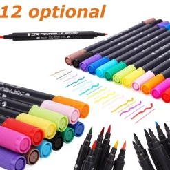 SUPER OFERTA **60%** Set de 12 rotuladores de doble punta Bianyo