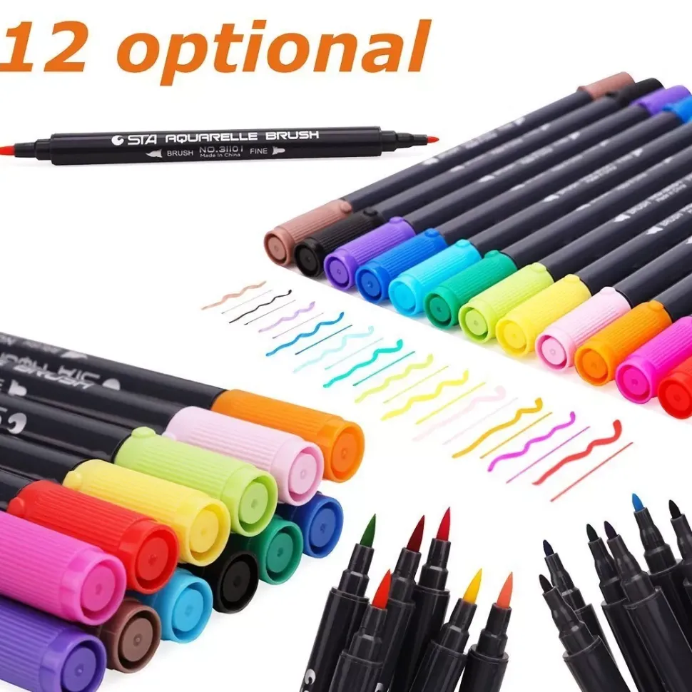 SUPER OFERTA **60%** Set de 12 rotuladores de doble punta Bianyo