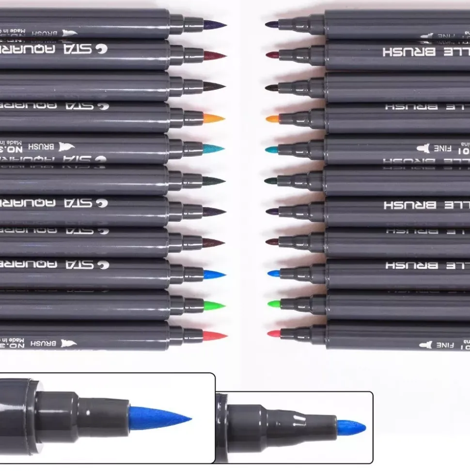 SUPER OFERTA **60%** Set de 12 rotuladores de doble punta Bianyo