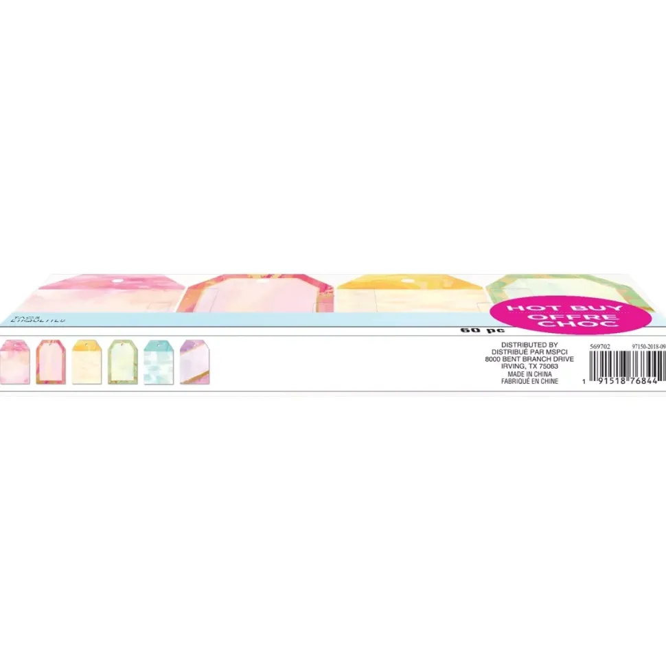 SUPER OFERTA **40%** Set de 60 Tags Brushstrokes Craft Smith