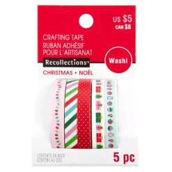 SUPER OFERTA **40%** Set de 5 washi tapes Christmas Gifts Craft Smith