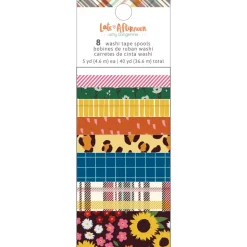 SUPER OFERTA **40%** Set de 8 Washi Tapes Late Afternoon Amy Tangerine