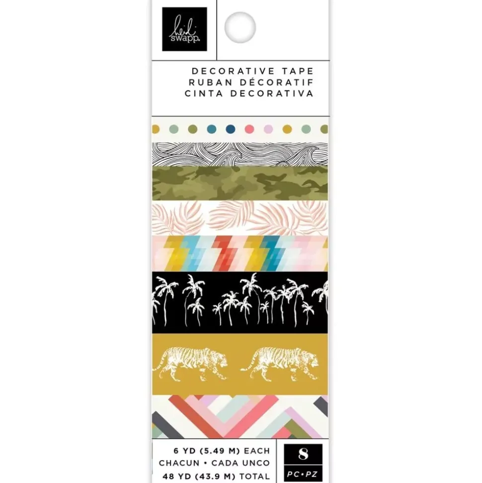 SUPER OFERTA **40%** Set de 8 Washi Tapes Old School Heidi Swapp