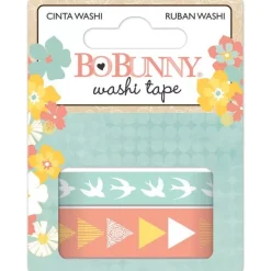 SUPER OFERTA **30%** Set de 2 washi tapes Baby Bump BoBunny