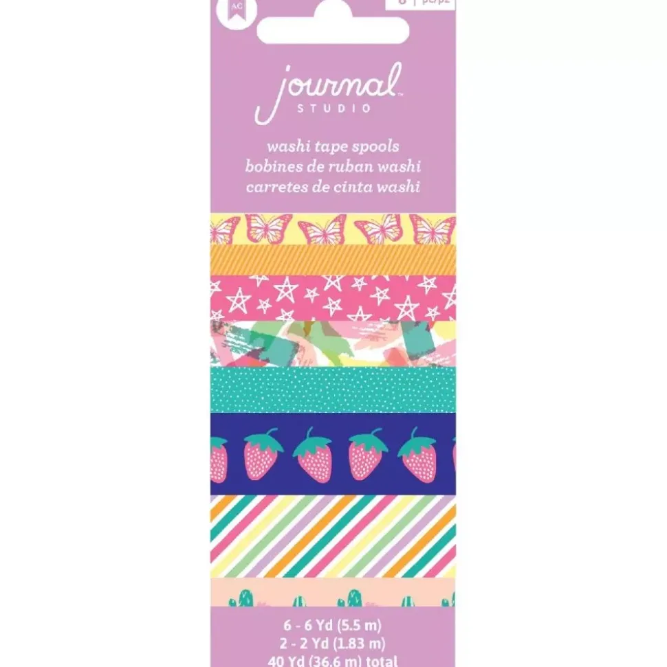SUPER OFERTA **40%** Set de 8 washi tapes Colourful Journal Studio AC
