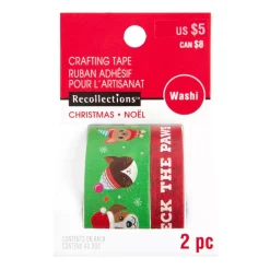 SUPER OFERTA **40%** Set de 2 washi tapes Xmas Pets Recollections