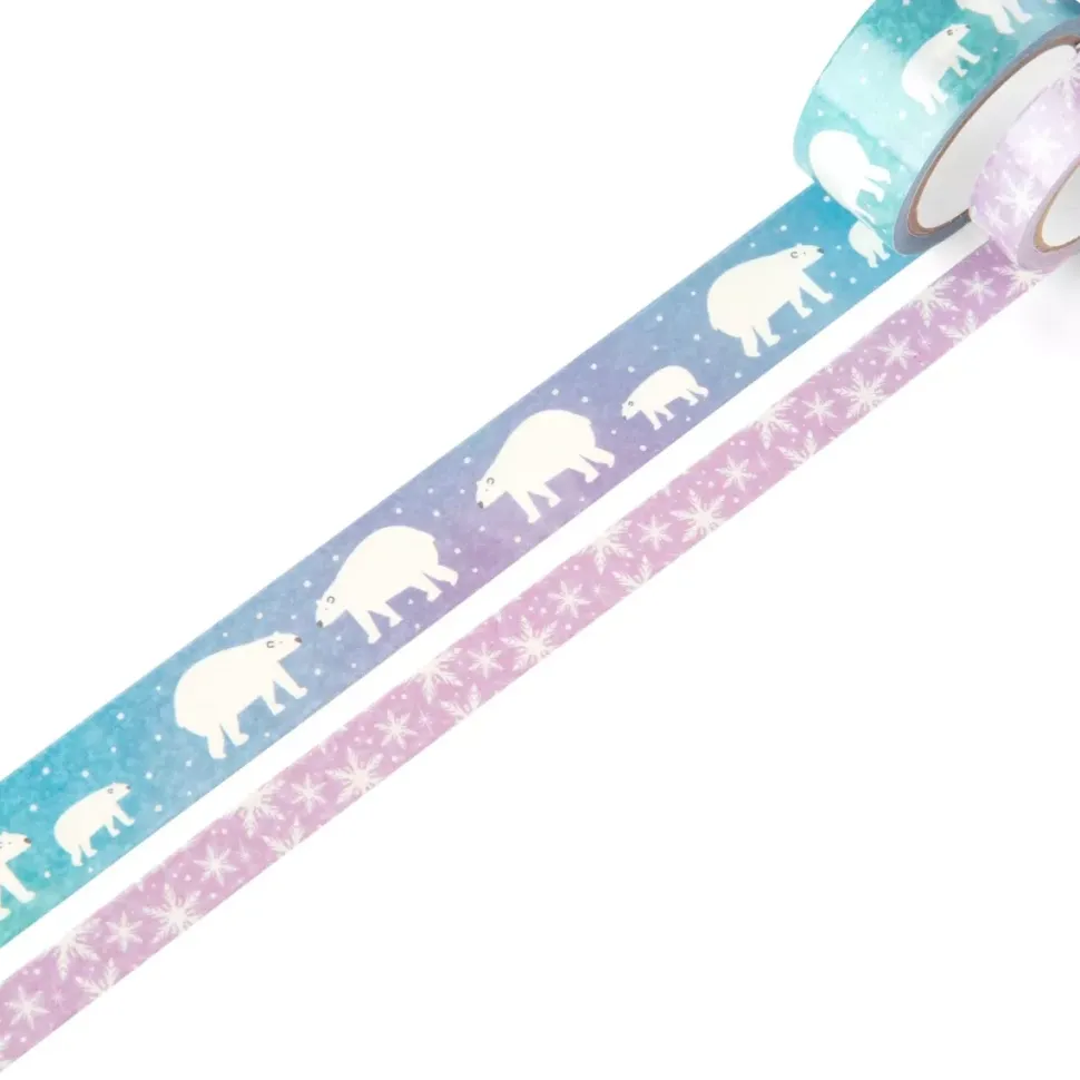 SUPER OFERTA **40%** Set de 2 washi tapes Northern Lights Polar Recollections