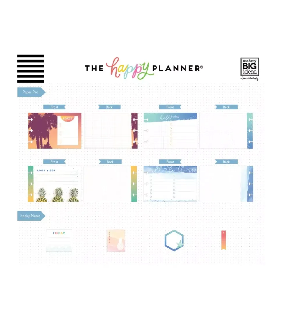 SUPER OFERTA **40%** Set de complementos Beach Vibes Happy Planner