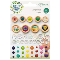 SUPER OFERTA **40%** Set de Embellishments Never Grow Up Shimelle