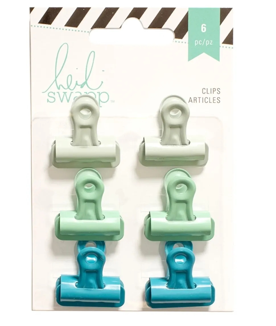 SUPER OFERTA **40%** Set de pinzas verdes Heidi Swapp