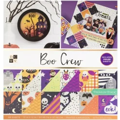 SUPER OFERTA **40%** Set de Scrapbooking Boo Crew DCWV 30x30cm